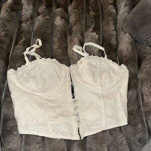 Garage white Bustier Top